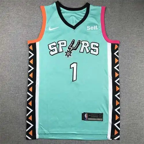23.a temporada Spurs No. 1 Wenbanyama City Edition Verde