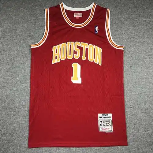 Rockets No. 1 Tracy McGrady Retro Rojo