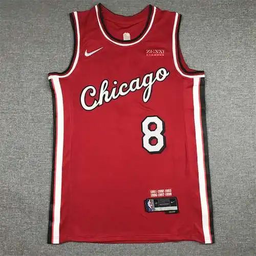 22a Temporada Bulls No. 8 LaVine City Edition Rojo