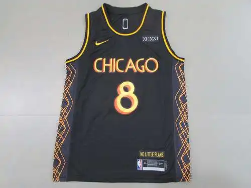 22ª Temporada Bulls No. 8 LaVine City Edition Negro
