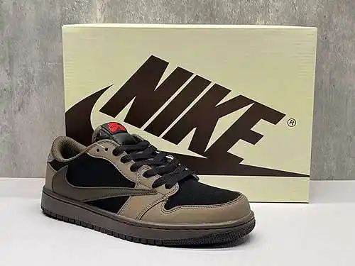 AJ1D corte chocolate marrón negro 36~47 con tamaño medio