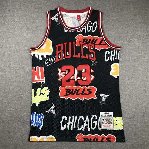 Bulls No. 23 Jordan Graffiti Edición Negro