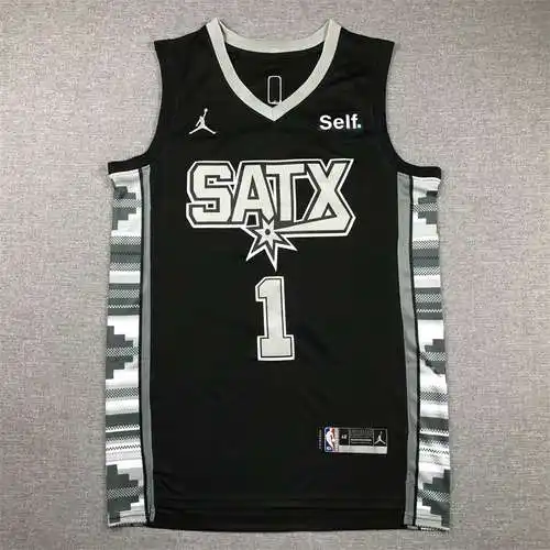 23.ª temporada Spurs No. 1 Edición de anuncio de Wenbanyama Negro