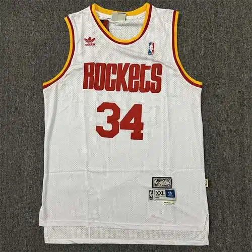 Rockets No. 34 Olajuwon Trébol Blanco