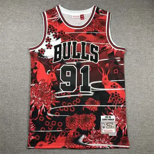 Temporada 23 Año del Conejo Edición Conmemorativa Bulls No. 91 Rodman Red