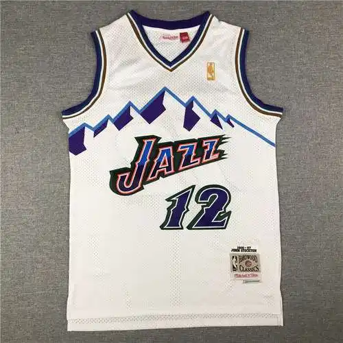 Jazz No. 12 John Stockton Montaña Nevada Blanca