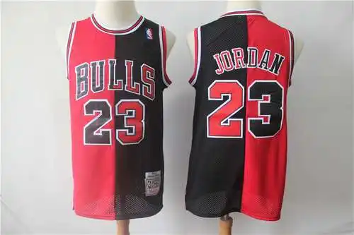 Bulls No. 23 Jordan Retro Edition empalmado rojo y negro