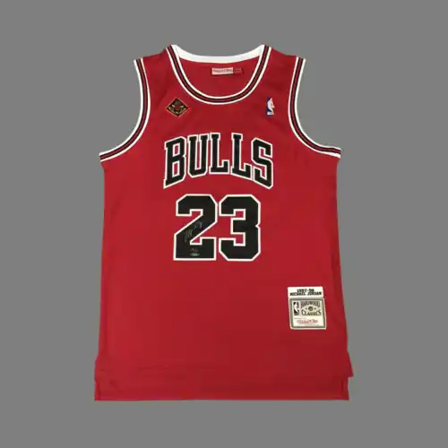 1997-98 Bulls No. 23 Jordan Retro Signature Edition Rojo