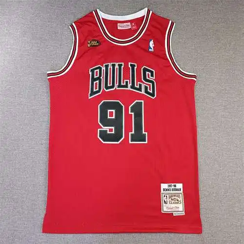 98 Finales Bulls No. 91 Rodman Rojo