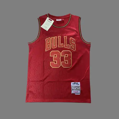 Bulls No. 33 Pippen Edición Año de la Rata Rojo