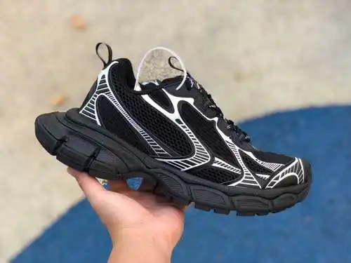 Balenciaga 3XL negro plata Balenciaga/Balenciaga 23 nuevos XXXL 3XL estilo show con cordones negro p