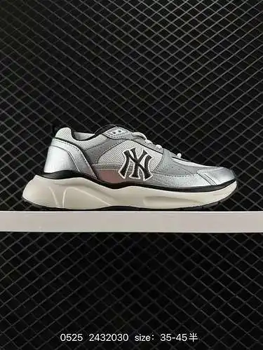 Los zapatos para hombres y mujeres de la marca deportiva MLB/Korea F&F son sistemas genuinos de 