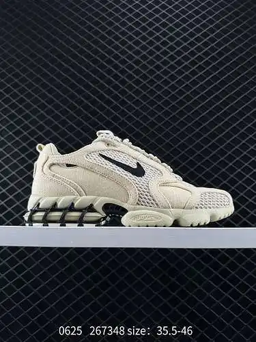 24 Stussy x NK Air Zoom Spiridon Caged 2 Zapatillas para correr con colchón de aire retro Stussy de 