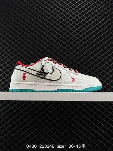 24 LV x Nike Dunk Low Este modelo aboga por romper las restricciones tradicionales del diseño de la 