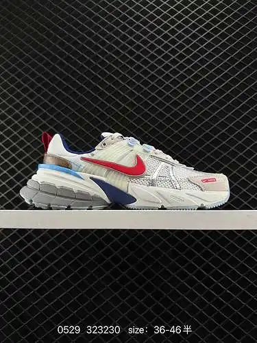 NK V2K Runtekk blanco gris rojo 3XL zapatos para correr retro antideslizantes que absorben los golpe
