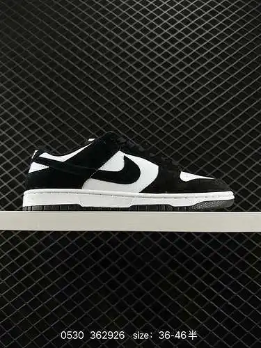 3 Nike SB Dunk Low "Suede Panda" zapatos de skate deportivos casuales retro de ante panda 