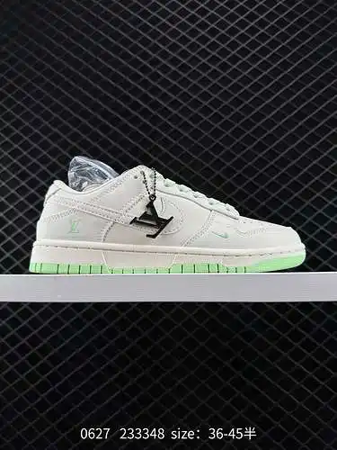 24 Nk SB Dunk Low LV de marca compartida: doble gancho verde fluorescente Zapatillas de deporte info