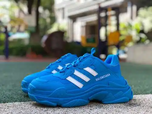 Balenciaga de marca compartida Adidas azul Balenciaga x Adidas clover Triple S zapatos papá Zapatill