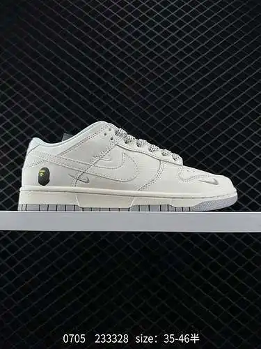 4 Nk SB Dunk Low "BAPE Joint-Arctic Fox" Aniversario Zapatillas bajas personalizadas de ga