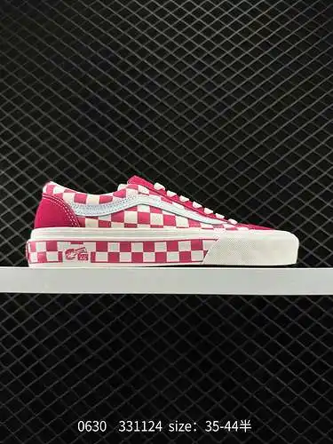 2 zapatillas casuales Vans Style 36 Anaheim a cuadros en rosa y blanco VNA38GF2U9 #Proceso: Vulcaniz