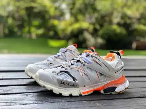 Balenciaga 3.0 Blanco Naranja Balenciaga Track Zapatos De Papá Transpirables De Moda