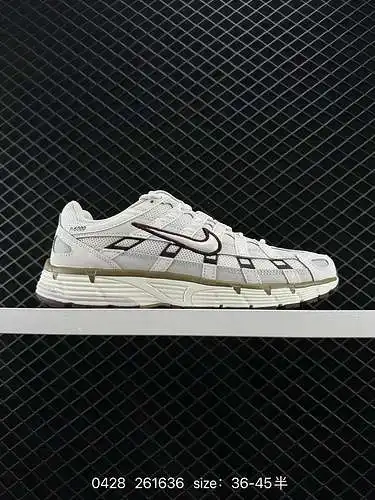 8 Nike Nike W P-6WhiteOracleAqua Magic Dream Space serie retro estilo papá, deportes casuales y zapa