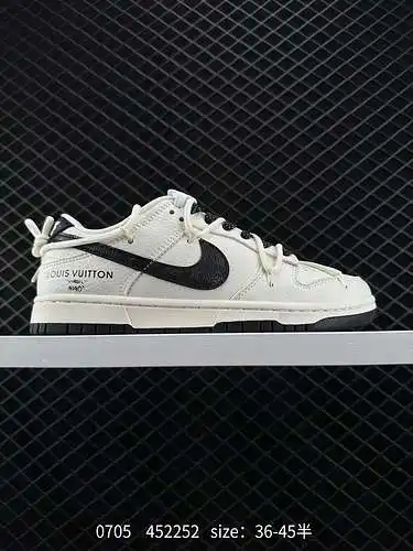 26 Nk SB Dunk Low LV de marca compartida - blanquecino elegante negro Aniversario zapatillas casuale