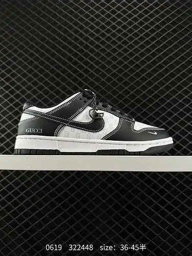 24 [Zapatillas deportivas personalizadas] Nk SB Dunk Low Gucci de marca compartida - patrón oscuro d