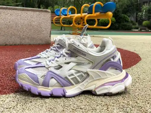 Balenciaga 2.0 ahuecado blanco morado Balenciaga Track.2 21 nuevo estilo 568615