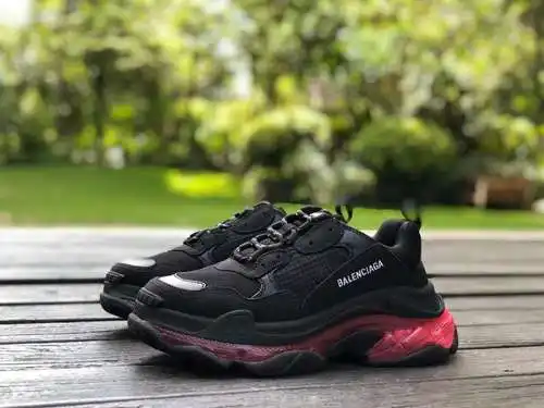 Balenciaga colchón de aire polvo negro Balenciaga Triple S Clear Sole antideslizante resistente al d