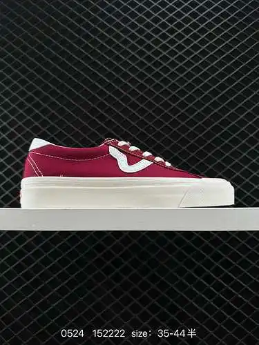El mismo estilo de Shawn Yue Vans estilo de cuero burdeos 73 DX Vans zapatillas casuales bajas ofici