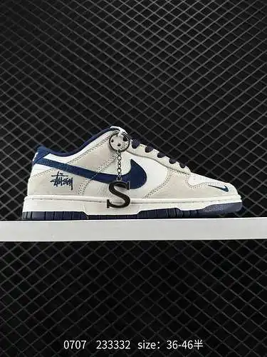 6 Stussy x Nk SB Dunk Low Marca compartida de Stussy: zapatillas casuales bajas personalizadas de al