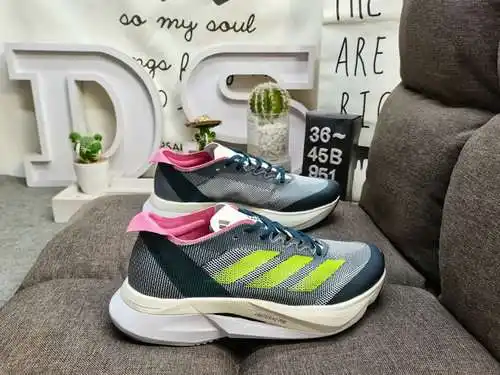 951D Adidas ADIZERO BOSTON 12 Zapatos papá cómodos y modernos, antideslizantes, resistentes al desga
