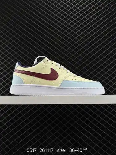 8 Nike Court Vision Low, calzado deportivo informal, transpirable, versátil y de caña baja, diseño c