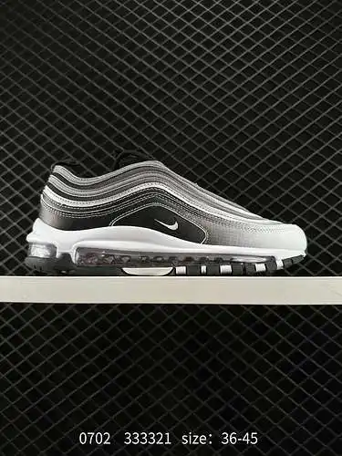 Nike Air Max 97 zapatos deportivos casuales con amortiguación de aire retro de bala con gancho peque