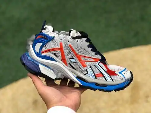 Zapatillas para correr Balenciaga gris naranja azul Balenciaga Zapatillas con cordones de moda Balen