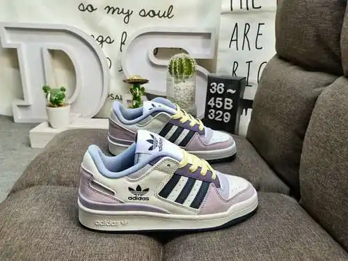 329DAdidas Forum 84 Zapatillas deportivas informales de moda, versátiles, de caña baja y caña baja. 