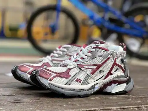 Zapatillas Paris para correr, nueva versión blanca y roja, aterrizó⚡️Balenciaga/Balenciaga 21x RUNNE