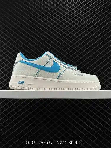 6 artículos populares: NIke Air Force '7 Low, beige, blanco y azul, coloridas zapatillas deportivas 