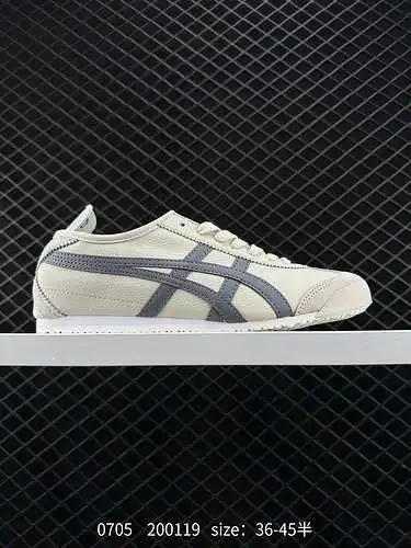 9 Onitsuka Tiger MEXICO66 Paraty Slip-On Zapatos de lona de cuero informales clásicos ASICS Onitsuka