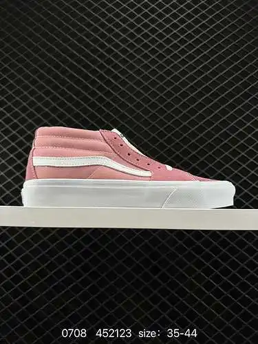 [Modelo popular del Little Red Book] VANS SK8-MID Cherry Blossom Pink Mid-Top‼ ️ 223 primavera y ver
