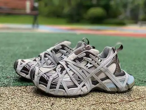 Balenciaga 3xl araña gris marrón Balenciaga/Balenciaga XXXL 3XL estilo show con cordones retro corre
