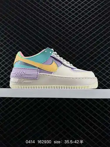 Nike Air Force Shadow Los zapatos macaron de caña baja Nike Air Force 1 en rosa, verde y blanco se b