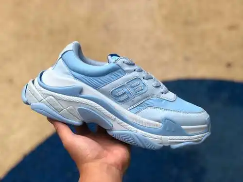 Paris BB letra azul Balenciaga nuevas zapatillas simples triples con letra BB