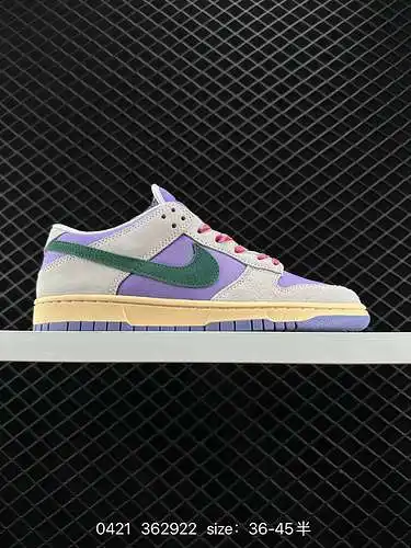 Nike Dunk Low "Joker Like" Nike SB zapatillas bajas de payaso blanco y morado, cómodas zap