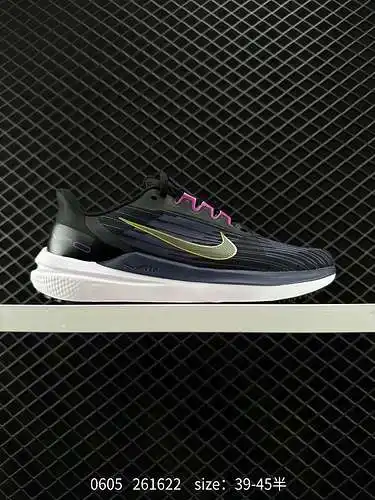 Zapatillas profesionales transpirables de malla para alunizaje NK Air Zoom Winflo V9. Parte superior