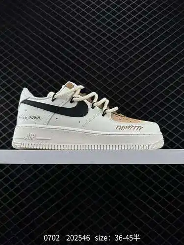23 Personalización popular oficial, tema 2D, capuchino Nike Air Force Low'7, impresión por inyección