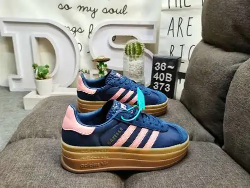 373DAdidas Originals Gazelle Bold W trébol de tres capas suela gruesa zapatillas deportivas retro ve
