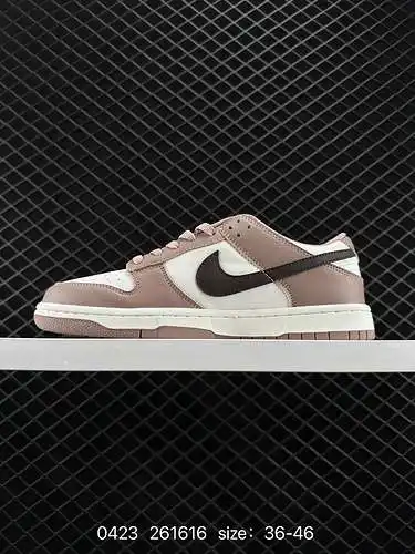 8 Nike SB Dunk Low Polvo de pasta de frijol Todo el cuerpo del zapato está hecho de cuero de color p
