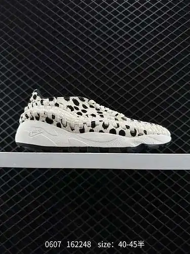 24 Nike Footscape Woven "Negro y gris humo" Zapatos Nike de caña baja de cuero tejido, ant